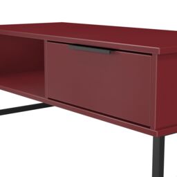 Ready Assembled 2 U Fuji 1 Drawer Coffee Table (Ready Assembled) in Dark Red - thumbnail 5