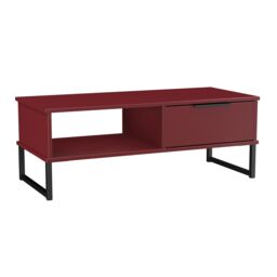 Ready Assembled 2 U Fuji 1 Drawer Coffee Table (Ready Assembled) in Dark Red - thumbnail 7
