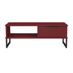 Ready Assembled 2 U Fuji 1 Drawer Coffee Table (Ready Assembled) in Dark Red - thumbnail 2
