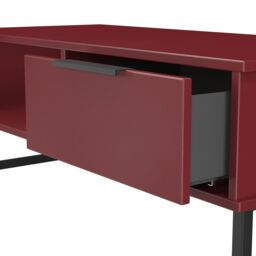 Ready Assembled 2 U Fuji 1 Drawer Coffee Table (Ready Assembled) in Dark Red - thumbnail 6