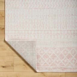 Livabliss Elaziz-Geometric Grey White Beige Taupe Global Living Dining Bedroom Rug in Pink - Size: 160 cm x 230 cm - thumbnail 4