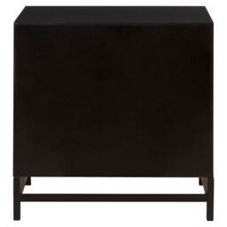 Orsina Versatile Design Black 2 Drawer Bedside Table, Industrial Table For Bedroom, Everyday Use Lounge Table in Brown - thumbnail 2
