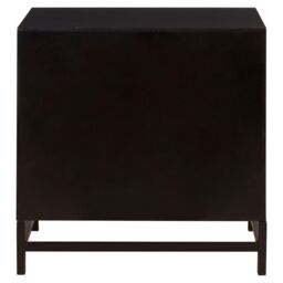 Versatile Design Black 2 Drawer Bedside Table, Industrial Table For Bedroom, Everyday Use Lounge Table - thumbnail 3