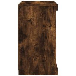 Berkfield Home Sideboard with LED Lights Smoked Oak 41x37x67 cm in Brown - Size: 41 x 37 x 67 cm - thumbnail 7