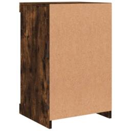 Berkfield Home Sideboard with LED Lights Smoked Oak 41x37x67 cm in Brown - Size: 41 x 37 x 67 cm - thumbnail 8
