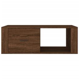 Berkfield Home Coffee Table Brown Oak 100x50.5x35 cm Engineered Wood - thumbnail 6