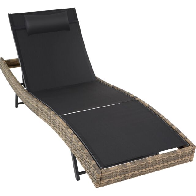 tectake Sun Lounger Moana in Natural - Size: 1 Seater - image 1