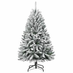 Berkfield Home Artificial Christmas Tree Green & White 120 cm PVC & Metal - thumbnail 7
