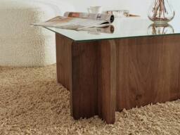 Vente-unique Tempered Glass Coffee Table - Natural & Clear - AZRA - thumbnail 6