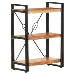 Berkfield Home Beautiful 3-Tier Bookcase 60x30x80 cm Solid Acacia Wood in Brown - Size: 60 x 30 x 80 cm - thumbnail 8