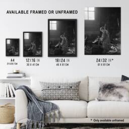 "Artery8 Fred Brockett Blacksmiths Apprentice Photograph Wall Art Print in Grey - Size: W12"" x H16""" - thumbnail 3