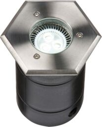 Netlighting Hexagon Stainless Steel Walkover Driveover Light 230V IP67 in Grey