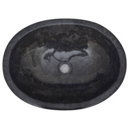 Berkfield Home Sink Black 53x40x15 cm Marble - Size: 53 x 40 x 15 cm - thumbnail 5