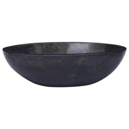 Berkfield Home Sink Black 53x40x15 cm Marble - Size: 53 x 40 x 15 cm