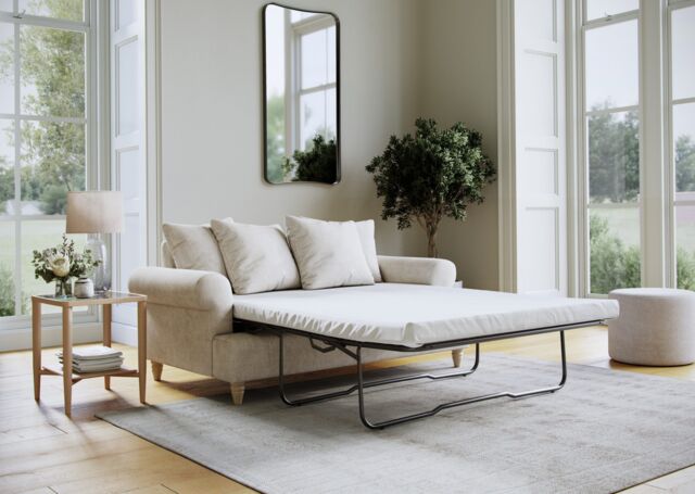 The Great Sofa Company Beatrice Sofa Bed Faro Linen in Beige
