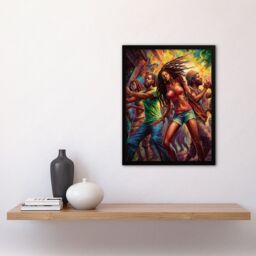 Artery8 Wall Art Print Reggaeton Urban Latin Street Dance Reggae Music Latin American Dance Hall Painting Rhythm Body Energy Theatre Arts Artwork Art - thumbnail 4