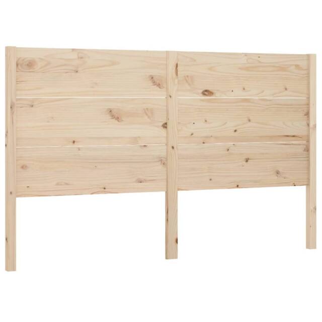 Berkfield Home Headboard 206x4x100 cm Solid Wood Pine in Natural - Size: 206 x 4 x 100 cm - image 1