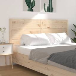 Berkfield Home Headboard 206x4x100 cm Solid Wood Pine in Natural - Size: 206 x 4 x 100 cm - thumbnail 4