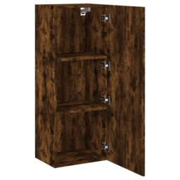 Berkfield Home TV Wall Cabinet Smoked Oak 40.5x30x102 cm Engineered Wood in Brown - thumbnail 6