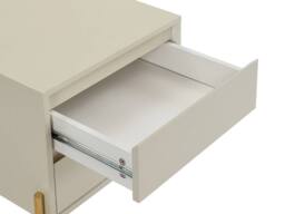 Vente-unique Bedside Table With 2 Drawers - MDF & Metal - Beige & Gold - KORASA - thumbnail 9