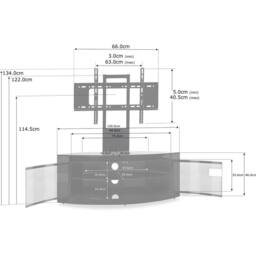 "Centurion Supports PANGEA Tru-Corner Flat Screen 32""-55"" TV Cabinet with Mounting Arm in Black" - thumbnail 9