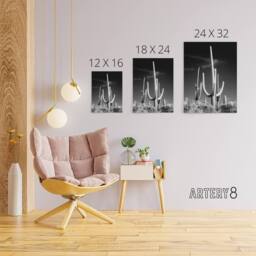 "Artery8 Saguaro Cactus Arizona Carol M Highsmith Canvas Wall Art Print in Grey - Size: W12"" x H16""" - thumbnail 4