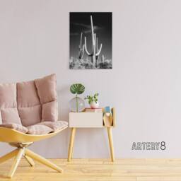 "Artery8 Saguaro Cactus Arizona Carol M Highsmith Canvas Wall Art Print in Grey - Size: W12"" x H16""" - thumbnail 3