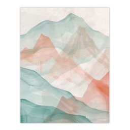 "Artery8 Abstract Mont Blanc Mountain Hills Watercolour Wall Art Print - Size: W18"" x H24""" - thumbnail 1