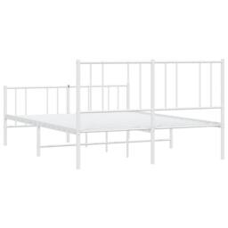 Berkfield Home Metal Bed Frame with Headboard & Footboard White 140x200 cm - thumbnail 8