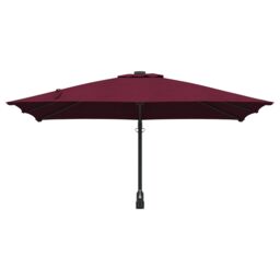 Berkfield Home Patio Umbrella Bordeaux red Polyester fabric Large Collapsible - thumbnail 4