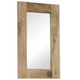 Berkfield Home Mirror Solid Mango Wood 50x80 cm in Brown - thumbnail 7
