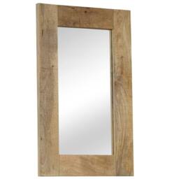 Berkfield Home Mirror Solid Mango Wood 50x80 cm in Brown - thumbnail 9
