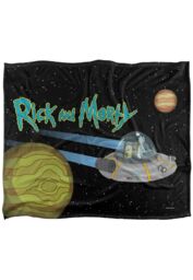 Rick & Morty In Space Silky Touch Super Soft Throw Blanket 152 X 127 cm in White - thumbnail 1
