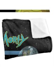 Rick & Morty In Space Silky Touch Super Soft Throw Blanket 152 X 127 cm in White - thumbnail 3