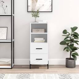 Berkfield Home Sideboard White 34.5x34x90 cm Engineered Wood - thumbnail 2