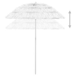 Berkfield Home Hawaii Beach Umbrella White 180 cm - thumbnail 4