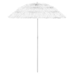 Berkfield Home Hawaii Beach Umbrella White 180 cm - thumbnail 2