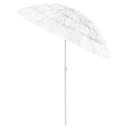 Berkfield Home Hawaii Beach Umbrella White 180 cm - thumbnail 3