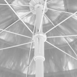 Berkfield Home Hawaii Beach Umbrella White 180 cm - thumbnail 6