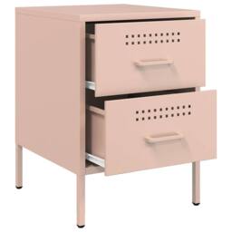 Berkfield Home Durable Bedside Cabinets 2 pcs Pink 36x39x50.5 cm Steel - thumbnail 9