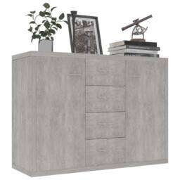 Berkfield Home Sideboard Concrete Grey 88x30x65 cm Engineered Wood - Size: 88 x 30 x 65 cm - thumbnail 3