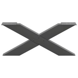 Berkfield Home Coffee Table Legs X-Shaped 2 pcs Anthracite 70x(30-31) cm Steel in Black - thumbnail 5