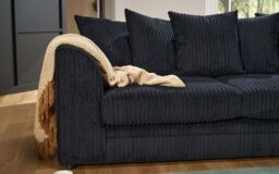 Snugg Furniture UK Limited (Right Hand) Milo Jumbo Cord Corner Sofa in Black - thumbnail 3