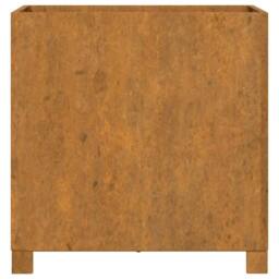 Berkfield Home Planter with Legs Rusty 49x47x50 cm Corten Steel in Brown - Size: 49 x 47 x 50 cm - thumbnail 5