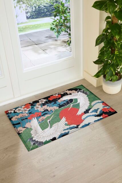 Artsy Mats Japanese Bird Indoor & Outdoor Doormat - Size: 90 cm x 60 cm - image 1