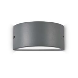Netlighting Rex 1 Light Outdoor Up Down Wall Light Anthracite IP44 E27 in Black