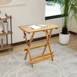 KORVIXA Adjustable Height 52-74cm Wooden Study Writing Desk in Beige - Size: 100 cm - thumbnail 3