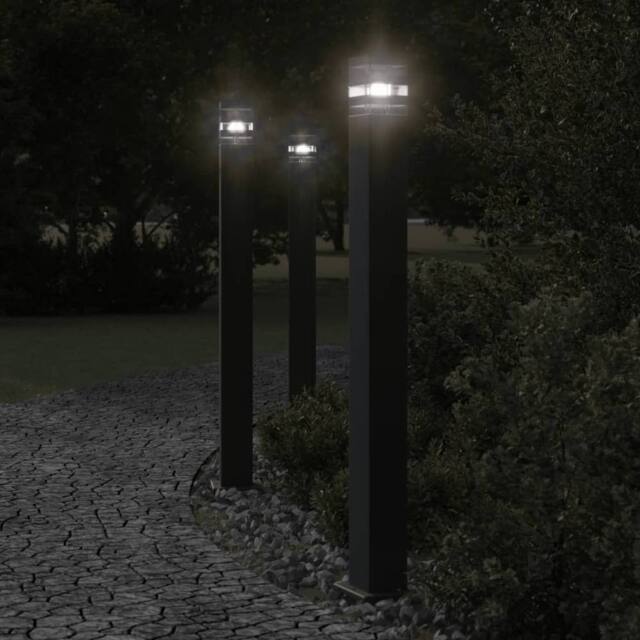Berkfield Home Outdoor Floor Lamp Black 110 cm Aluminium - image 1
