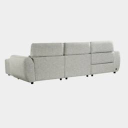 Stratus Interiors Turin Right - Hand Electric Recliner Sofa - Fabric Finish - Sliver in Silver - thumbnail 2