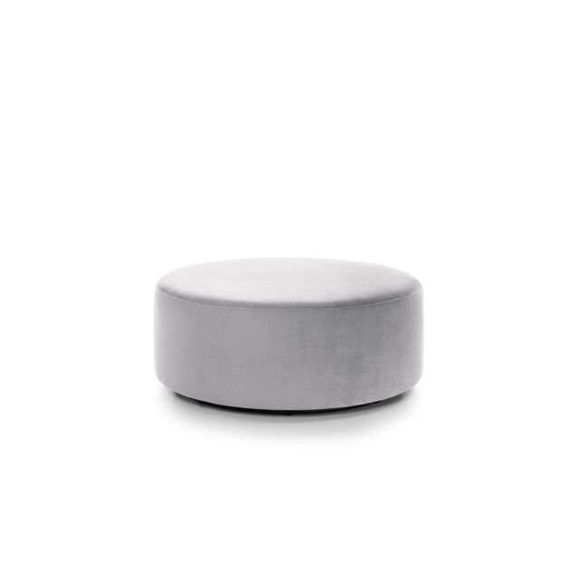 Abakus Direct Chicago Spill-Proof Velvet Large Swivel Footstool in Light Grey - image 1